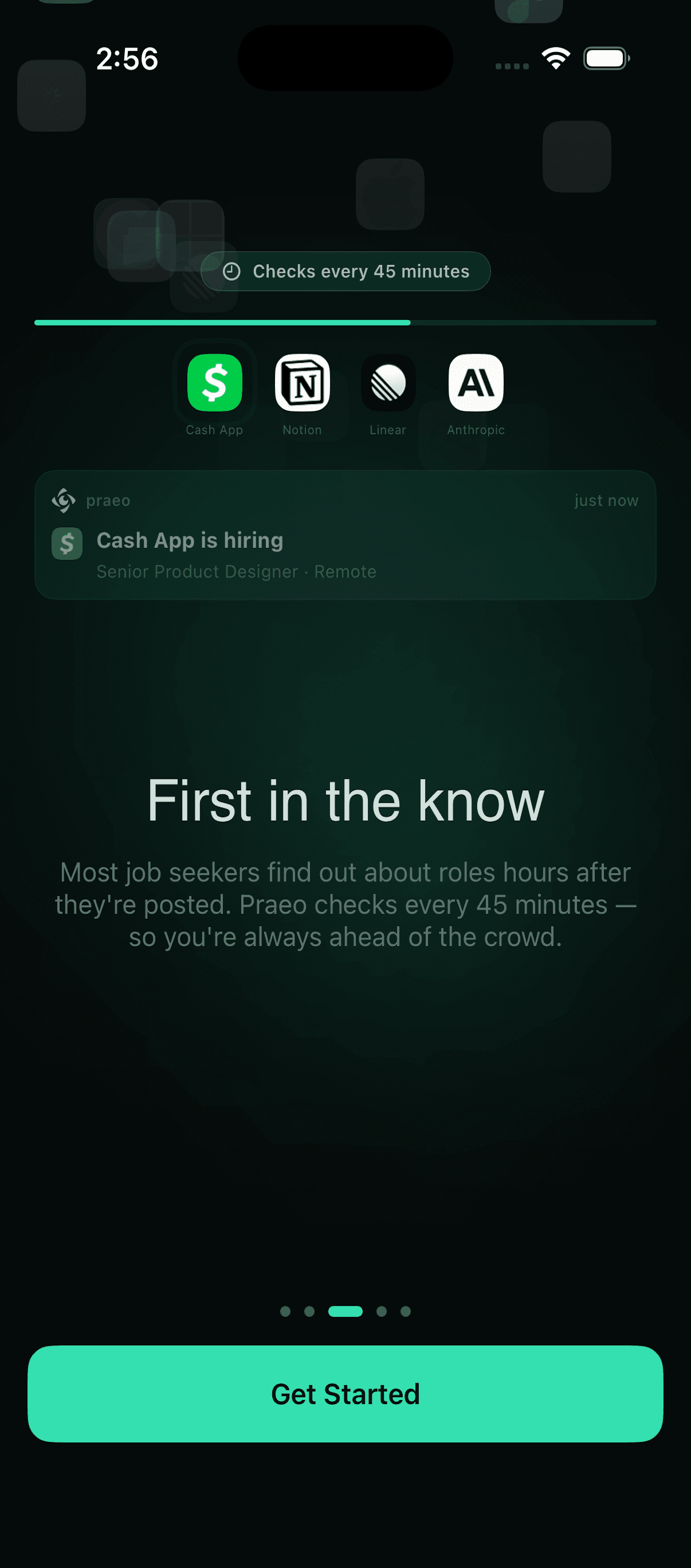 Praeo app screen