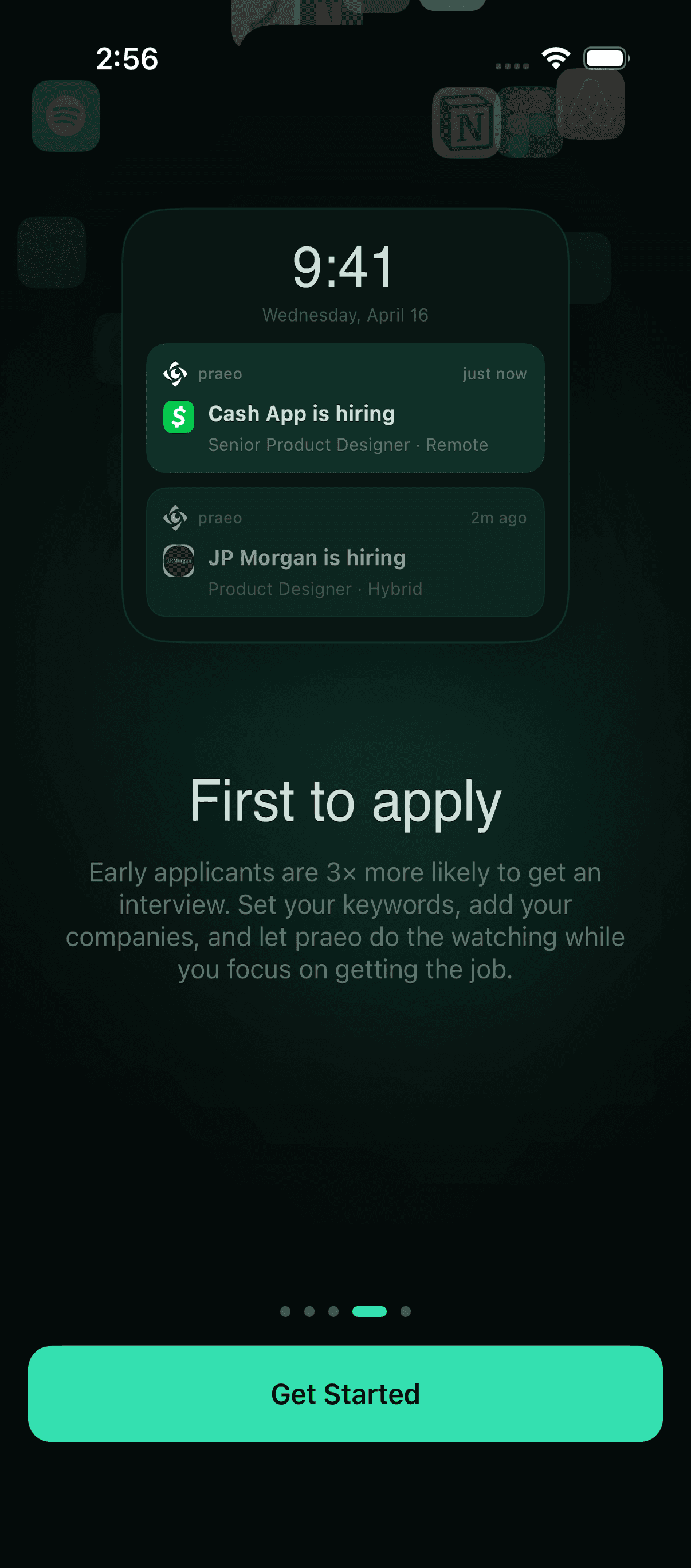 Praeo app screen
